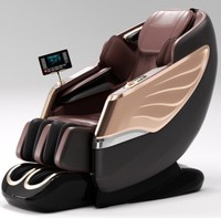Silla de masaje Shiatsu de gravedad cero para oficina en casa C90, sillón plegable de relajación de pies con espalda cálida 4D con cuero PU para el trabajo en casa