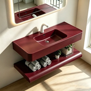 <span class=keywords><strong>Mobile</strong></span> <span class=keywords><strong>Bagno</strong></span> Sospeso Moderno con Lavabo in Pietra, Ecologico e Durevole, a Doppio Strato, per Cucina e Uso Ospedaliero - Product Image 1
