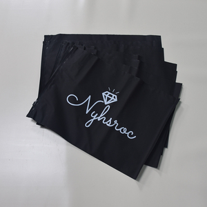 Custom Frosted Zipper Bags Resealable PE <b>Plastic</b> Clothing <b>Packaging</b> Bags for Garment T-shirt Socks - Product Image 6