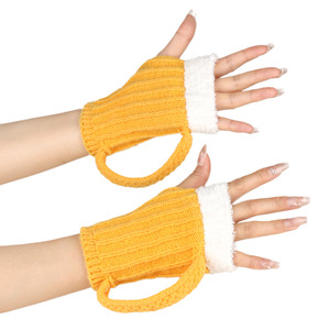 HZS-24030 de haute qualité personnalisé femmes mitaines tricot fête mode bière correspondant gants - Product Image 4