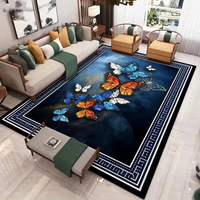 Tapis en velours cristal au design moderne, antidérapant, imprimé numériquement, pour salon, grande surface, style chinois
