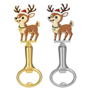 Lindo abridor de botellas con forma de ciervo, aleación de zinc, dorado y plateado, regalo de Navidad, decoración para fiestas - Product Image 4