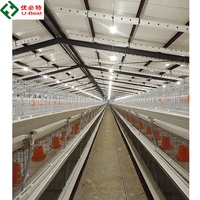 Nouvelle cage à poulets en acier inoxydable de type H U-Best avec garantie d'un an et mangeoires automatiques