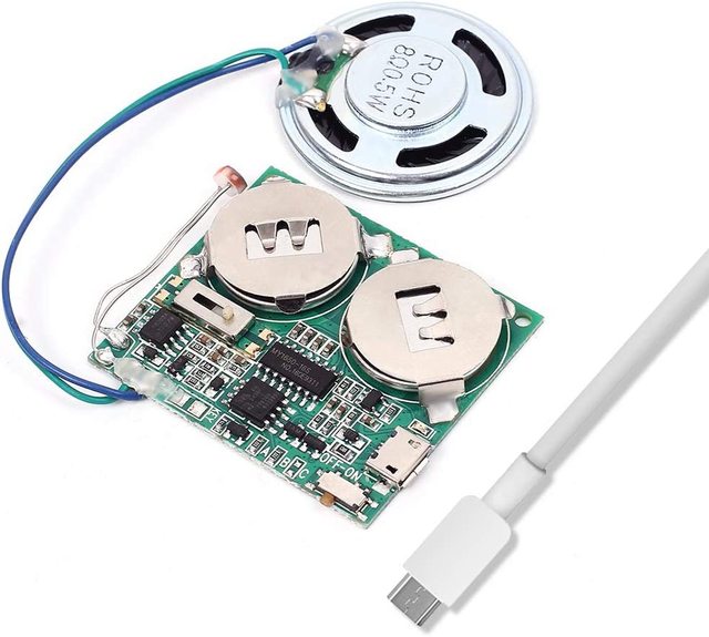 Light Sensor Sound Module Micro USB Music Player for Talking Greeting Card Creative Gifts 8M Memory W/Speaker