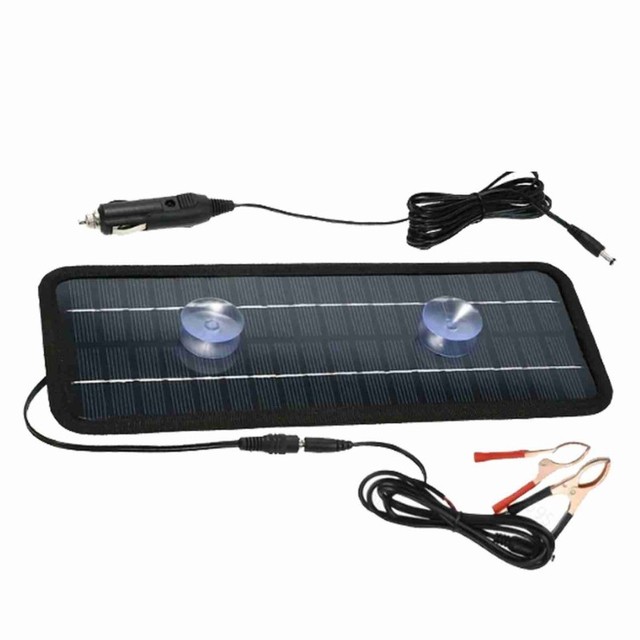 Car Solar Charger Car Portable Solar Panel Trickle Charging Kit 18V 20W for Vehicles Boat Motorbike