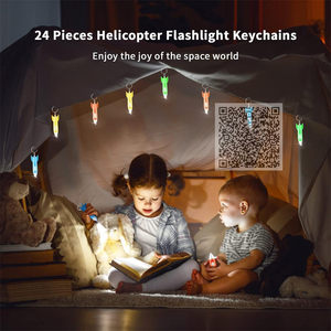 Mini Elicottero Portachiavi con Torcia, Luce LED a Forma di Razzo, Tema Astronauta per Bambini, Premi per la Classe, Regali di Compleanno, Riempitivo per Pinata - Product Image 3