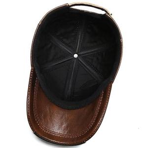 Gorra de Béisbol de Cuero Importada Personalizada, Diseño Delgado de 6 Paneles, Estilo Deportivo Vintage, Transpirable, Moderna, Personalizable con Estampado - Product Image 3