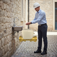 Compteur d'eau pour tuyau en laiton IP68, rapport de débit inversé R200 R400 R800, compatible RS485/M-BUS/LORAWAN/Compteur de débit à impulsions pour l'eau, prend en charge l'OEM