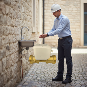 เครื่องวัดน้ำ IP68ทองเหลืองท่อ RS485รองรับ R800 R200/M-BUS/ลอราวัน/พัลส์เครื่องวัดการไหลสำหรับรองรับน้ำ - Product Image 1