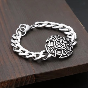 Pulsera Vikinga de Acero Inoxidable con Nudo Celta, Estilo Cubano, para Hombre, Sólida, Duradera, Retro, Gótica, de Alta Calidad, Regalo de Metal Pesado - Product Image 5