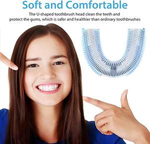 Cepillo de Dientes Ultrasónico en Forma de U con Cobertura de 360°, Funciona con Batería, Diseño Portátil para el Cuidado Bucal de Adultos - Product Image 2