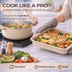 Juego de Ollas y Sartenes de Cocina de Cerámica Moderna de Alta Calidad, Juego de Utensilios de Cocina de Aluminio de 10 Piezas - Product Image 4