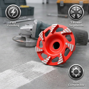 Disque de meulage diamanté SUMO Aggressive de 5 pouces (125 mm) à 7 segments pour préparation de surface de sol en béton, compatible <span class=keywords><strong>Hilti</strong></span> - Product Image 1