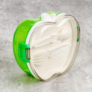 Boîte alimentaire en plastique sans BPA en forme <span class=keywords><strong>de</strong></span> pomme avec compartiment <span class=keywords><strong>de</strong></span> rangement <span class=keywords><strong>pour</strong></span> couverts, boîte <span class=keywords><strong>de</strong></span> <span class=keywords><strong>conservation</strong></span> portable <span class=keywords><strong>pour</strong></span> enfant, boîte à <span class=keywords><strong>salade</strong></span> scellée - Product Image 5