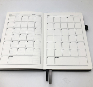 Cuaderno de cuero PU <span class=keywords><strong>A5</strong></span> al por mayor, material escolar forrado de tapa dura, diario de encuadernación, cuadernos planificadores - Product Image 4