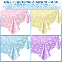 Nappes de table modernes, personnalisées, faites à la main, jetables, imperméables en plastique pour l'hiver, Noël, les fêtes, les anniversaires