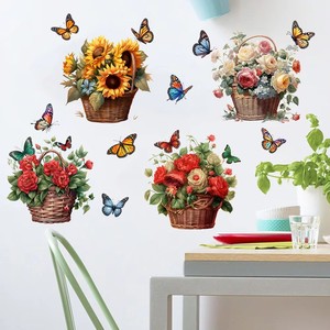 <span class=keywords><strong>Adesivi</strong></span> Murali in Vinile <span class=keywords><strong>Floreali</strong></span> Vintage, Impermeabili e Resistenti ai Raggi UV, Decorazione <span class=keywords><strong>per</strong></span> Casa e Soggiorno - Product Image 2