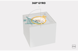COB LED Square One Head LED Downlight Techo cuadrado montado en superficie LED Downlight con Oro Negro - Product Image 4