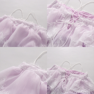 <span class=keywords><strong>Vestido</strong></span> Maxi Romántico <span class=keywords><strong>Lila</strong></span> con Encaje y Volantes <span class=keywords><strong>para</strong></span> <span class=keywords><strong>Mujer</strong></span>, con Tirantes Finos y Espalda Descubierta, <span class=keywords><strong>Vestido</strong></span> de Fiesta Fluido <span class=keywords><strong>para</strong></span> Invitadas de Boda al por Mayor - Product Image 3