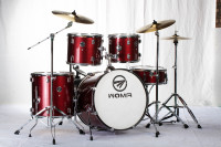 5pcs PVC Drum Kit Professional Adult Percussion Set with Accessories