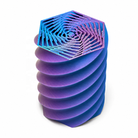Jouet anti-stress cinétique géométrique en spirale hexagonale imprimé en 3D, jouet sensoriel de bureau à dégradé, vente en gros