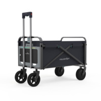 Carrello da Spiaggia/Giardino FollowFit X2 Nuovo Design con AI per il Seguimento Visivo, Telecomando 100m, Motore da 500W per la Cura del Prato