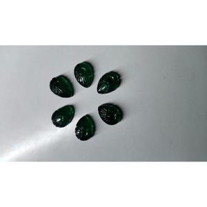 Cabochon de quartz vert sculpté 10x14mm, cabochon de quartz 10 carats, quartz vert 2 grammes, pierre précieuse en quartz - Product Image 1