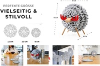Dessous de verre drôles de moutons ensemble absorbant feutre flocon de neige sous-verres de noël avec support pour table boissons verre tasse à thé tasse bière bar à vin
