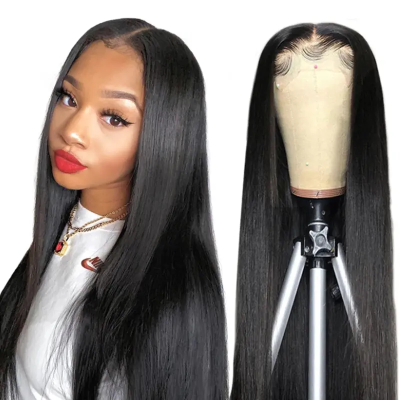 Wholesale Bulk Sale Brazilian HD Lace Frontal Natural Human Hair Black Bone Straight Vietnamese Raw Virgin Hair Wigs Vendors