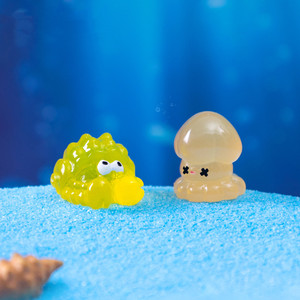 Đồ trang trí cảnh quan vi mô phát sáng Cá mập và cua ẩn sĩ bằng nhựa dễ thương dành cho cá biển để trang trí bể cá tự làm Giáng sinh - Product Image 4