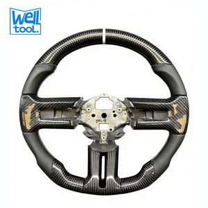 Volant de course classique personnalisé en fibre de carbone pour Ford <span class=keywords><strong>Mustang</strong></span> Shelby GT500 S197 2010 2011 <span class=keywords><strong>2012</strong></span> 2013 2014 <span class=keywords><strong>GT</strong></span> V6 <span class=keywords><strong>V8</strong></span> - Product Image 1