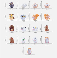 Figurines miniatures d'animaux (écureuils, hiboux) en résine, mini artisanat animalier pour micro-jardins féeriques, accessoires de décoration et jouets.