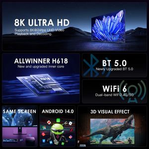 Boîtier TV H20PLUS Rockchip3528 4G 32G Android 14 Lecteur Multimédia Google Voice BT5.0 Wi-Fi 6 5G Décodeur - Product Image 5