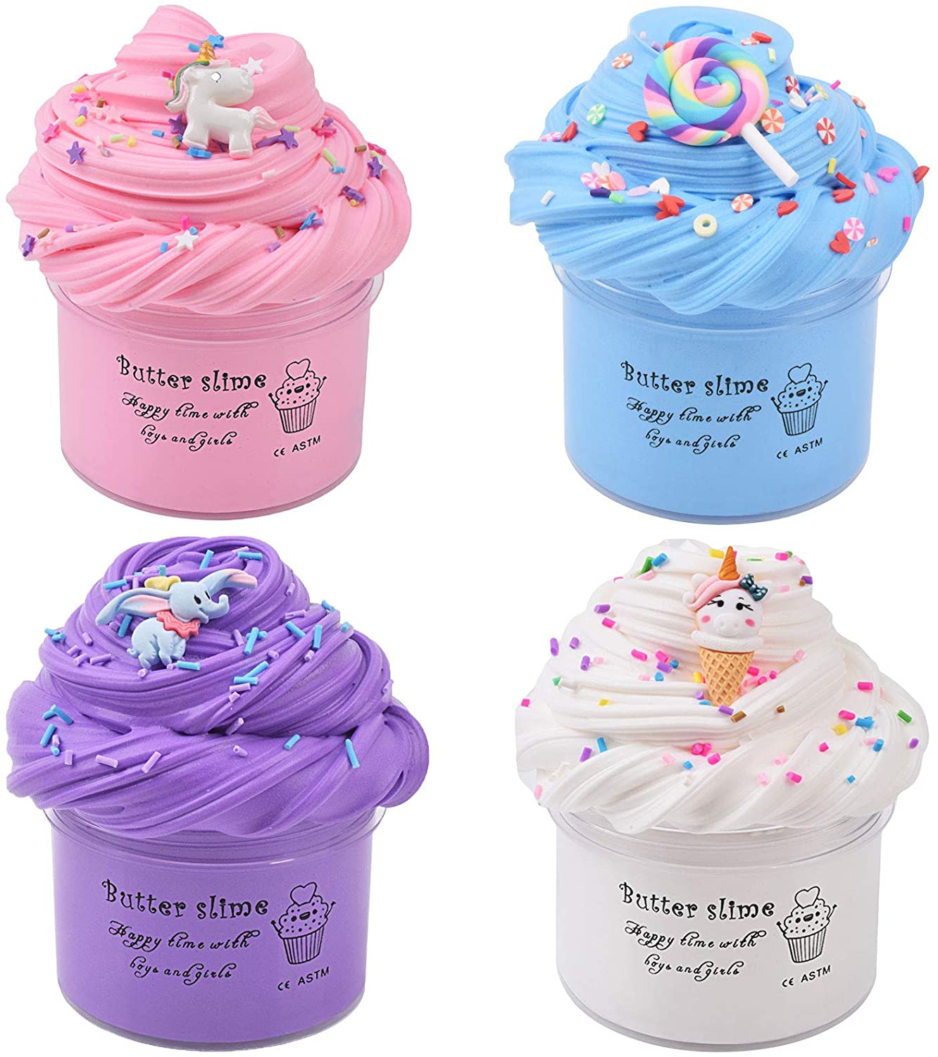 Educational DIY Toy Set Slime Craft Making Set Supplies Crystal Fluffy Putty Soft Toys Slime Kit