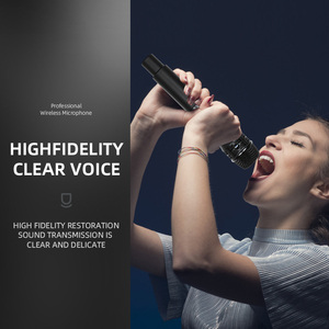 Беспроводной динамический микрофон AIDI Dual Professional UHF 2.4G с разъемом XLR для домашнего караоке и конференций - Product Image 5