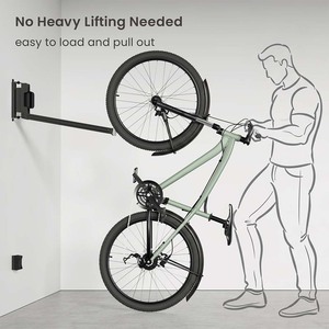LBM16-03 Supporto <span class=keywords><strong>da</strong></span> <span class=keywords><strong>Parete</strong></span> Girevole per Biciclette, Senza Sollevamento, Salvaspazio, per Ruote <span class=keywords><strong>da</strong></span> 20-29 Pollici e Pneumatici Larghi fino a 2.8 Pollici - Product Image 1