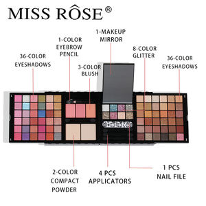 <strong>Miss</strong> <strong>Rose</strong> Christmas <strong>Eyeshadow</strong> Palette Multi-functional Blush Contouring Palette Natural Three-dimensional Matte Pearl <strong>Eyeshadow</strong> - Product Image 5
