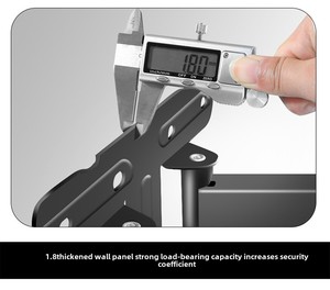 حامل تلفزيون ثابت دوار من الفولاذ للتلفزيونات LED/LCD مقاس <span class=keywords><strong>26</strong></span>-65 بوصة متوافق مع معيار VESA 400×400 - Product Image 4