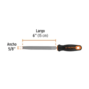 Scatola di 6 file bastardo mezzo giro 6 'doppia iniezione manico, Truper - Product Image 3