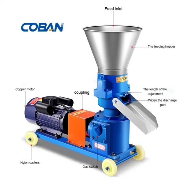Mini macchina per la produzione di pellet per mangimi per animali per bovini da pollo