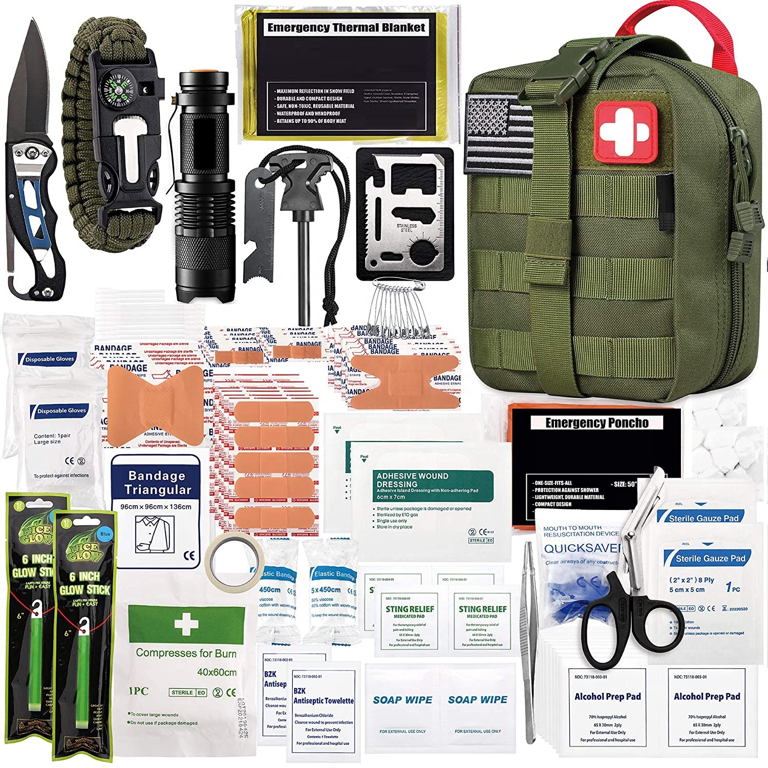 Pro Personal Tactical first aid fanny survival molle pouch kit bag emergency preparedness for hiking travellers military price