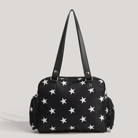 Sac mini en polyester noir pour femme, style japonais-coréen, mode niche, minimaliste, à motif étoiles, à porter à l'épaule