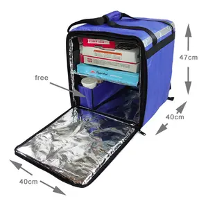 Mochila aislante impermeable Tarpulain para entrega de comida y Pizza, bolsa refrigeradora para maleta de motocicleta