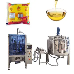 Automatic Plastic Pouch honey sauce chilli ketchup paste milk cream Cooking Oil mixer Packing Machine