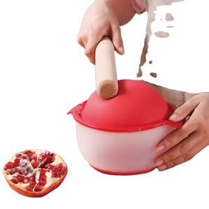 เครื่องมือแยกเมล็ดทับทิมแบบใหม่ ขายส่ง ที่ปอกเปลือกทับทิมพลาสติกพร้อมฝาปิด สำหรับอุปกรณ์ครัว ขายส่งแบบใหม่ - Product Image 1