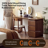 Bureau en Bois Massif avec Étagère Intégrée, Tiroir et Goulotte pour Câbles – Idéal pour Chambre, Bureau, Écriture et Utilisation Informatique