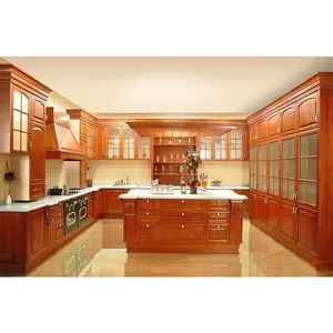 定制高端现代设计定制现代厨房设计实木厨房家具