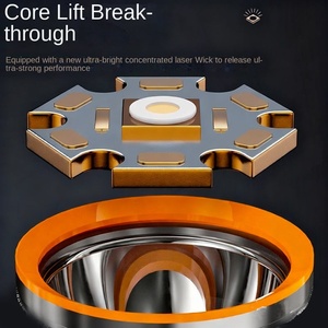 Lampe de poche de camping LED ultra-lumineuse à faisceau long IP65 Construction en alliage d'aluminium étanche 200-500m Portée 6-8h Durée de fonctionnement - Product Image 5