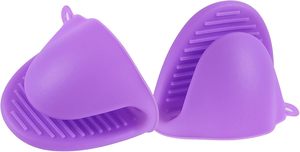 Mini-gants de four isolés en silicone à double résistance à la chaleur pour la cuisson en cuisine - Product Image 4