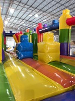 Vente flash : petit château gonflable pour enfants, jeu gonflable, maison de fête, combo saut et glisse, extérieur